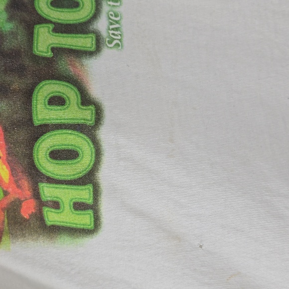 Vintage Hop to it Save the Rainforect Graphic T-Shirt with Frog Design - Picture 3 of 7